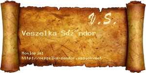 Veszelka Sándor névjegykártya