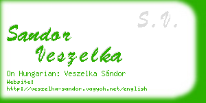 sandor veszelka business card