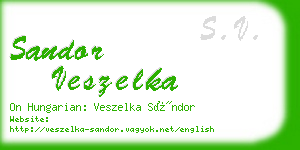 sandor veszelka business card